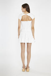 White Cut-Out Back Top